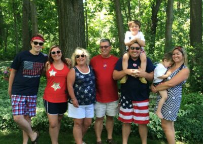 DJ & Katie at a festive event